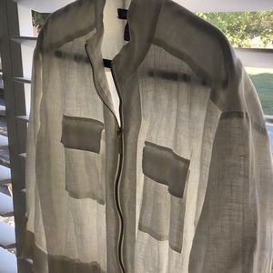 Ellen Tracy white linen jacket